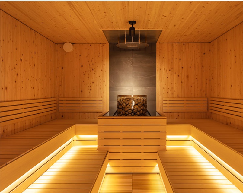 ルーフトップの女性用サウナ